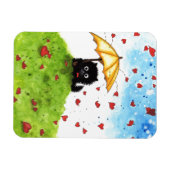 Schirmkatzenherzen von Bihrle Magnet (Horizontal)