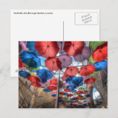 Schirmkunst, Borough Market, London Postkarte (Vorne/Hinten)
