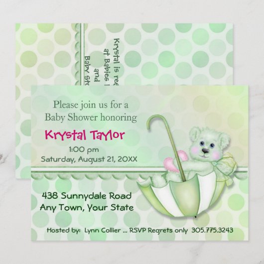 Schirmminze - Einladung (Vorne/Hinten)