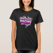 Schirmspur Girl Stock Car Racing Schach T-Shirt (Vorderseite)