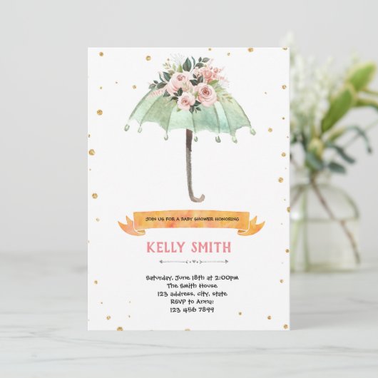 Schirmwolle Einladung (Stehend Vorderseite)