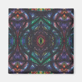 Schism Abstract Dark Rainbow Watercolor Art Magnet (Vorne)