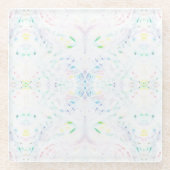 Schism Light Abstract Rainbow White Watercolor Art Glasuntersetzer (Vorderseite)
