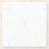 Schism Light Abstract Rainbow White Watercolor Art Glasuntersetzer (Rückseite)