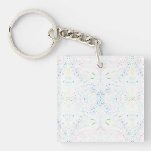 Schism Light Abstrakter Regenbogen Weiße Wasserfar Schlüsselanhänger (Vorderseite)