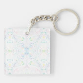 Schism Light Abstrakter Regenbogen Weiße Wasserfar Schlüsselanhänger (Rückseite)