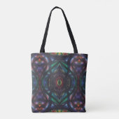 Schisma Dunkler Regenbogen Abstrakte Aquarellkunst Tasche (Rückseite)