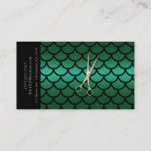 Schissengrüne Meerjungfrau Haare Stylist Visitenkarte (Rückseite)