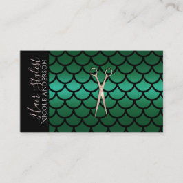 Schissengrüne Meerjungfrau Haare Stylist Visitenkarte