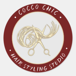 Schissenhair Logo Name Danke Goldene Burgund Runder Aufkleber