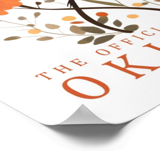 Schissor-Flycatcher-Vogel von Oklahoma Poster (Ecke)