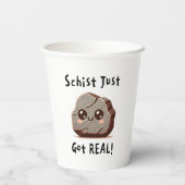 Schist Got Real - Nerdy Rock Pun - Glückwunsch/Luc Pappbecher (Rückseite)