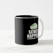 Schist Happens Geologist Mineral Geode Rock Collec Zweifarbige Tasse (VorderseiteRechts)