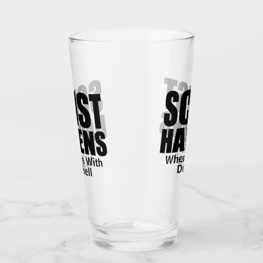 Schist Happens- Geologistenindividuell anpassbare Glas (Links)