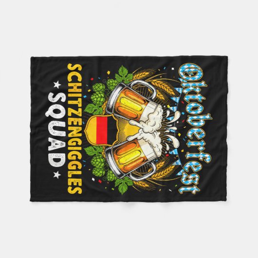 Schitzengiggles Squad Munich Beer Bavarian Fleecedecke (Vorderseite (Horizontal))