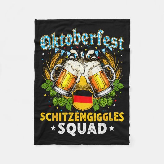 Schitzengiggles Squad Munich Beer Bavarian Fleecedecke (Vorderseite)