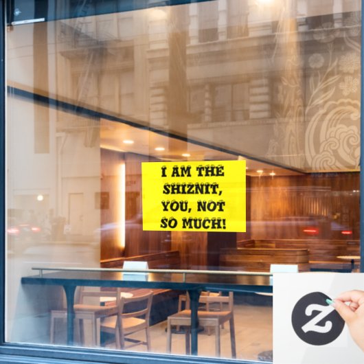 Schiznit Fensteraufkleber (Café-Fenster)