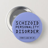 Schizoider Knopf der Persönlichkeitsstörung DSM-5 Button (Vorne & Hinten)