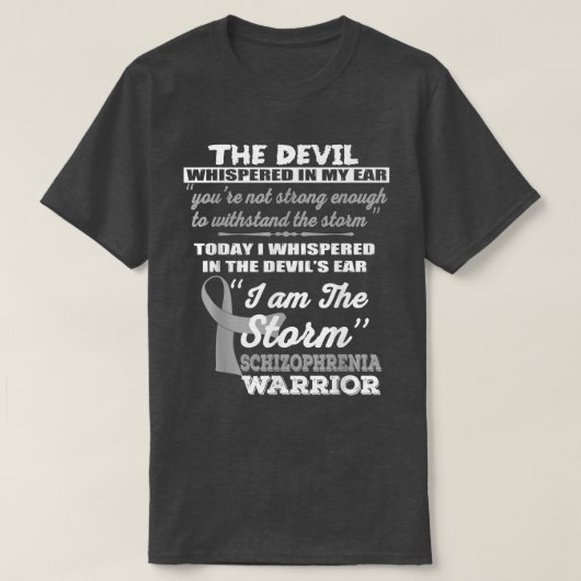 Schizophrenia Warrior Shirt I Am The Storm Ribbon (Design vorne)