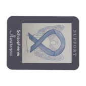 Schizophrenie Awareness Ribbon Angel Custom Magnet (Horizontal)