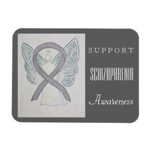 Schizophrenie Awareness Ribbon Angel Custom Magnet