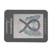 Schizophrenie Awareness Ribbon Angel Custom Magnet (Horizontal)