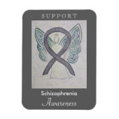 Schizophrenie Awareness Ribbon Angel Custom Magnet (Vertikal)