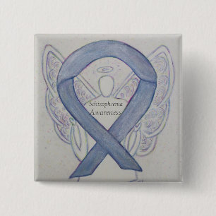 Schizophrenie Bewusstsein Ribbon Angel Custom Butt Button