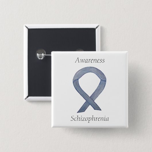 Schizophrenie Bewusstsein Ribbon Custom Buttons (Vorne & Hinten)