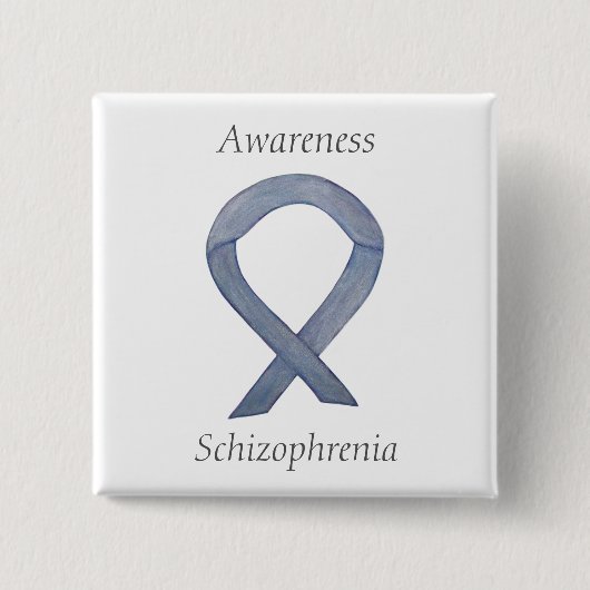 Schizophrenie Bewusstsein Ribbon Custom Buttons (Vorderseite)