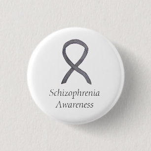 Schizophrenie Bewusstsein Ribbon Custom Buttons
