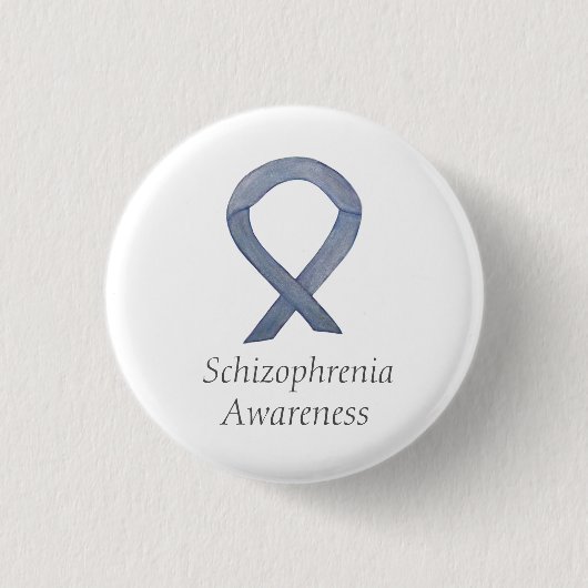 Schizophrenie Bewusstsein Ribbon Custom Buttons (Vorderseite)