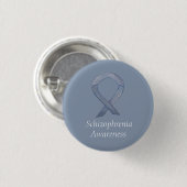 Schizophrenie Bewusstsein Ribbon Custom Buttons (Vorne & Hinten)