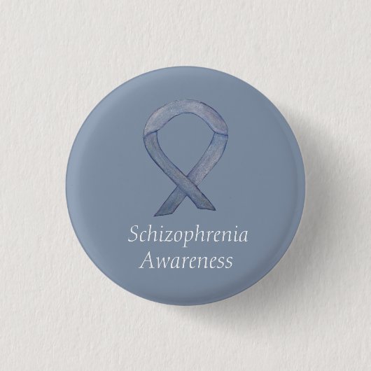 Schizophrenie Bewusstsein Ribbon Custom Buttons (Vorderseite)