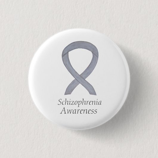 Schizophrenie Bewusstsein Ribbon Custom Buttons (Vorderseite)