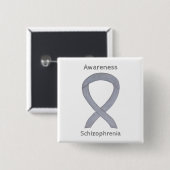 Schizophrenie Bewusstsein Ribbon Custom Buttons (Vorne & Hinten)