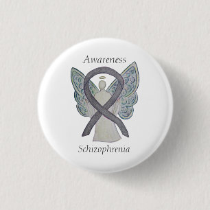 Schizophrenie-Bewusstseins-Schleifen-Engel-Ansteck Button