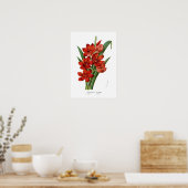 Schizostylis coccinea poster (Küche)