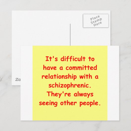 Schizowitz Postkarte (Vorne/Hinten)