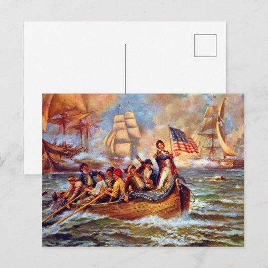 Schlacht am Erie-See Postkarte (Vorne/Hinten)