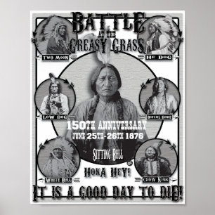 Schlacht am Little Big Horn Native Americans Poster