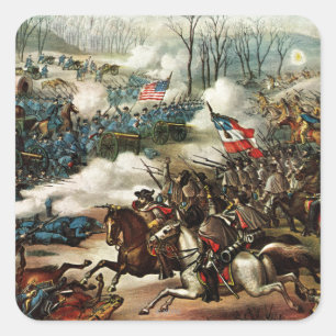 Schlacht am Pea Ridge Quadratischer Aufkleber