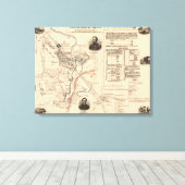 Schlacht am Stones River - Panorama des Zivilen Kr Leinwanddruck (Insitu (Holzboden))