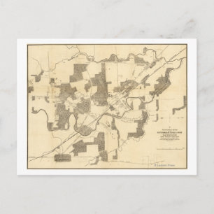 Schlacht am Stones River - Panorama des Zivilen Kr Postkarte