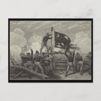 Schlacht auf der Insel Sullivan Postkarte