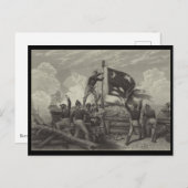 Schlacht auf der Insel Sullivan Postkarte (Vorne/Hinten)