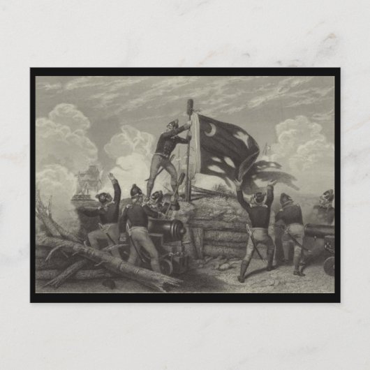 Schlacht auf der Insel Sullivan Postkarte (Vorderseite)