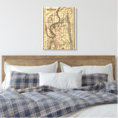 Schlacht bei Chickamauga - Panoramabalkarte des Zi Leinwanddruck (Insitu (Schlafzimmer))