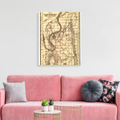 Schlacht bei Chickamauga - Panoramabalkarte des Zi Leinwanddruck (Insitu (Wohnzimmer))
