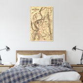 Schlacht bei Chickamauga - Panoramabalkarte des Zi Leinwanddruck (Insitu (Schlafzimmer))